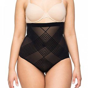 Nancy Ganz High Waisted Brief #W6190 Large Black